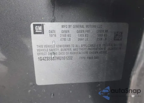 2017 Buick Lacrosse Premium z USA, uszkodzony, nr VIN 1G4ZS5SS7HU161202